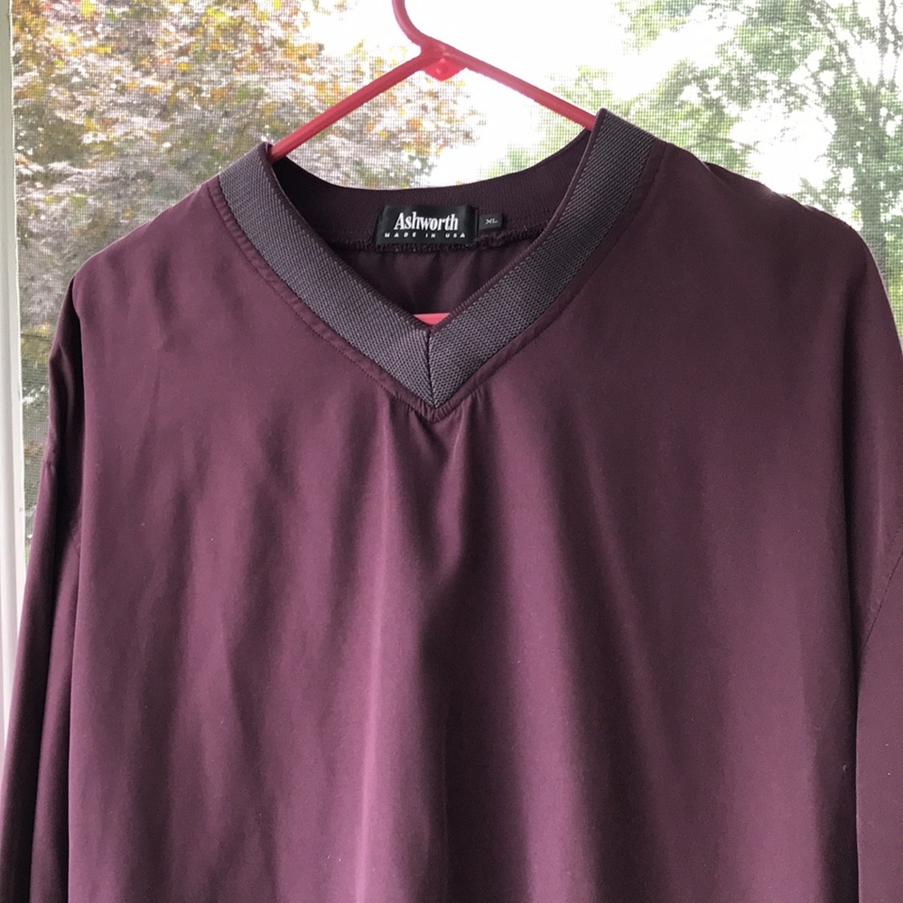 Ashworth Purple  Pull over wind jacket
